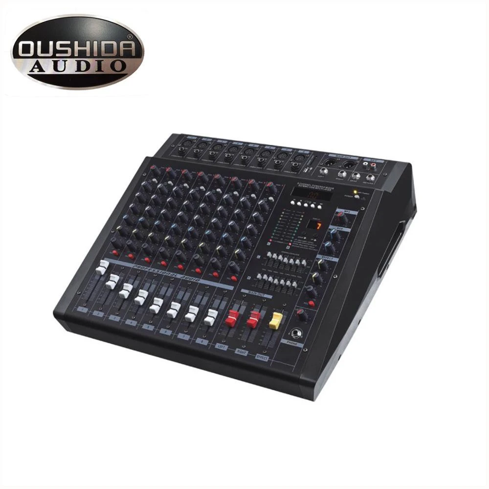Professional Powered Mixer Amplifier  Mixer Professional Live Audio Console Video DJ  Digital Sound Mixer