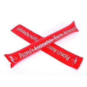 promotion red thunder stick cartoon printing hand clap noise maker inflatable cheering sticks