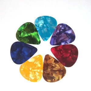 Promotional Custom 0.46mm 0.71mm 0.96mm Acoustic Picks Plectrum Celluloid Electric Smooth Guitar Pick