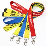 Promotional Custom Logo Neck Nylon Sublimation Heated Transfer Printing Polyester Lanyard With Id Card Holder