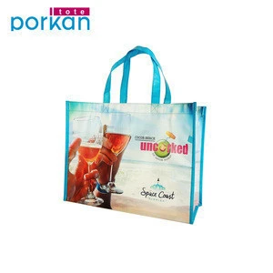 Promotional Eco-Friendly Grocery Nonwoven Bags With Own Logo