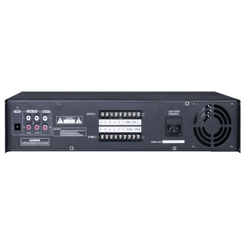 Public Address System Power Amplifier 360W 6 Zone  2 Mic Pa Amplifier