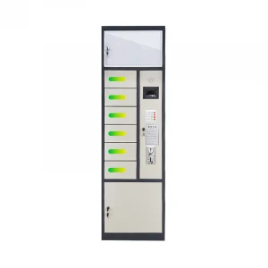 Public Airport 6 Bay Cellphone Charging Locker With Coin Acceptor Phone Charging Vending Machine