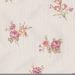 PVC Wallpaper Vinyl Wall Paper with Deep Embossed Flowers