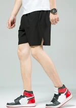Quick drying mens sweat workout fringe sport shorts