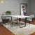 Import rectangular faux marble stone Meridian Cameron Gold Dining Table from China