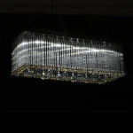 rectangular modern chandelier led crystal pendent light pendant lighting