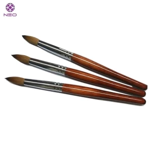 Red Wood Handle High Quality Classical Design Kolinsky Acrylic Nail Brush Art With Different Sizes From Vietnam Wholesale