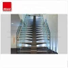 Residential indoor single stringer metal tread straight stairs price