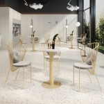 Restaurant furniture modern iron light luxury table and chair set, suitable for milk tea shops and cafes