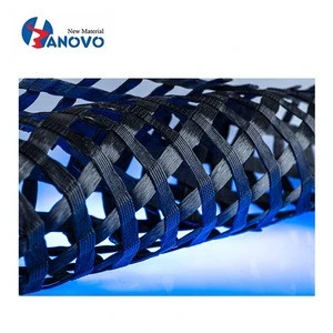 Retaining wall high strength polyester biaxial PET geogrid
