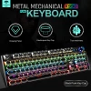 Retro knob punk RGB mechanical keyboard midi keyboard green shaft eating chicken gaming keyboard