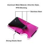 RFID Metal Card Wallet Men Minimalist Front Pocket Wallet Slim Bank Card Holder Money Clip Women RFID Blocking Minimalist Wallet