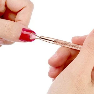 Rose Gold Cuticle Peeler Scraper Remover Gel Nail Polish and Cuticle Pusher In Plastic Box