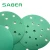 Import SABER green zirconia film 6inch 150mm nohole sand paper/ abrasive disc with high performance from China