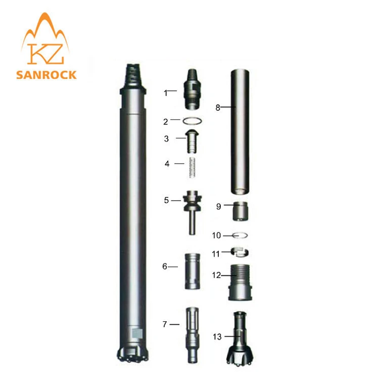 Sanrock CIR110 Low Air Pressure DTH Drilling Hammer Bits Made In China