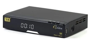 satellite receiver with sim card V8 Golden DVB-S2/T2/C combo model