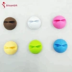 Self Adhesive Silicone Usb Cable Organizer Circle Cable Clip