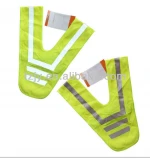 shape V children reflective safety vest with heat transfer film logo