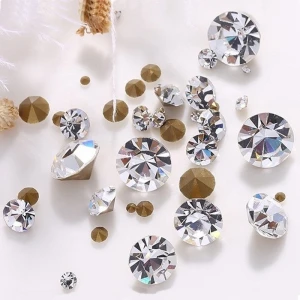 sharp bottom water diamond Sparkling Glass Point Rhinestone Loose Crystal Stone factory direct deal rhinestone