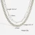 Import Simple Fashion 14k Gold-plated Titanium Steel Necklace Set Jewelry Long Cross Paper Clip Cuban Chain Double Necklace from China
