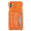 Slim PVC Mobile Phone Back PU Leather case with Credit Card Holder Protective Cover for iPhone x xs xr xs max