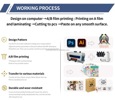 Buy Small A3 Uv Printer All In One 30cm Digital Uv Dtf Printer Film ...