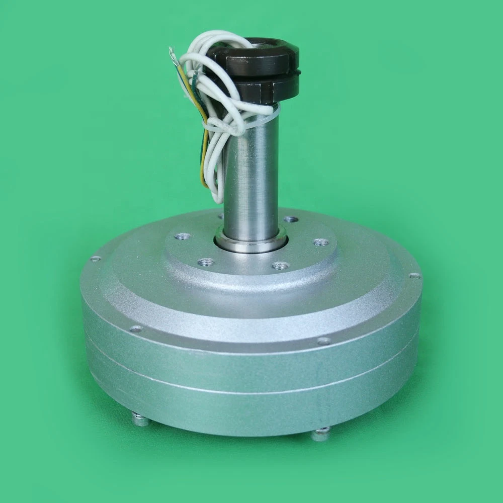 Small vertical axis 100w 500RPM 12V 24v AC coreless wind turbine permanent magnet generator for DIY wind/water generator