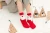 Import Socks winter floor hosiery adult stockings female thickened Christmas stocking day by half-side velvet cartoon socks from China