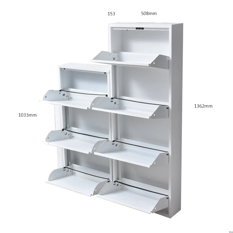 space saving home furniture steel  shoe cabinet with lock
