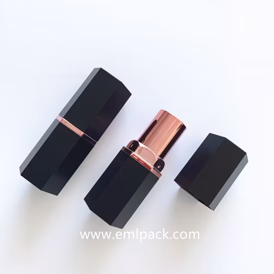 Import Eml Fs2672 Six Sides Foundation Stick Case Hexagon Shaped Concealer Tube 8.5g Matte Black Highlight Foundation Tube from China