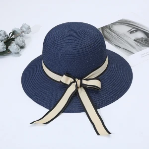 Special Hot Selling Fashion Paper Beach Fedora Straw Hat Women With Bowknot