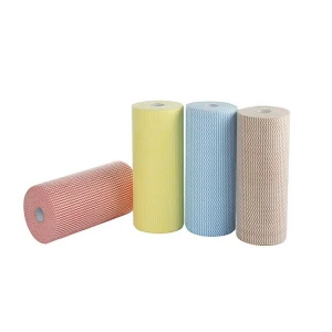 spunlace nonwoven 50%polyester + 50%viscose for restaurant washable dish cloths nonwoven cleaning cloth