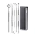 Import Stainless Steel Dental Tools Tooth Pick Scraper Mouth Mirror Dental Clearer Hygiene Set from China