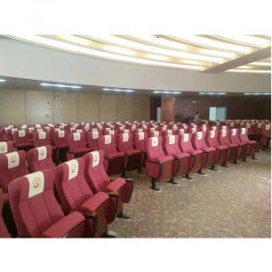 Standard size auditorium chairs with writing pad WH516