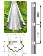 Steel Metal Type and Fencing, Vineyard Trellis & Gates Type  Galvanized Vineyard Post
