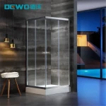 Stylish L-Shaped Shower Cabin with Clear Glass Design (JJ4401)