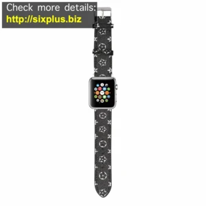 Stylish Retro Strap Luxury Brand  for Apple Watch band case Monogram protective Skin Flower Designer iWatch band 40 42mm