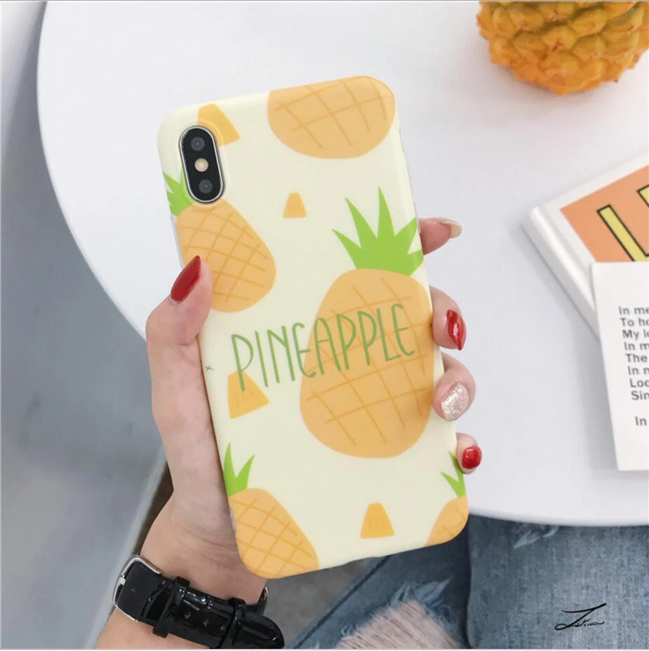 Summer Avocado pineapple fruit phone case back cover for iPhone X XR XS Max 8 7 PLUS