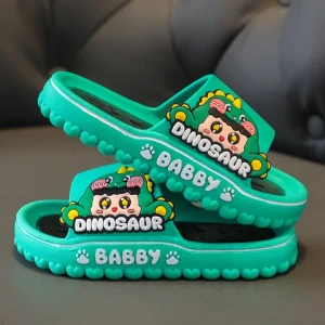 Summer New Soft Sole Indoor Shoes for Kids and Babies Cool Open Toe Anti-Slip Slippers for Boys and Girls Cute Design