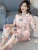 Import Summer Nightwear Woman Silklike Printing Cardigan Short Sleeve Sleep Wear Two Piece Pajama Set Womens Sleepwear from China