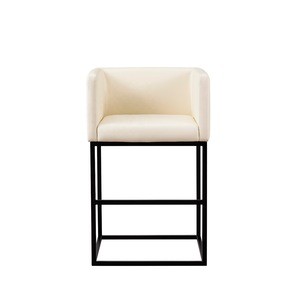 Superior synthetic leather bistro bar counter stool wih the metal frame legs