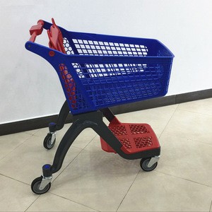 Supermarket Full Plastic Folding Shopping Trolleys/Cart/Basket