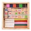 Supply wooden stamps set with wooden box,stationery set