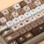 Import Sushi Roll Cute Keycaps 138/158 Keys MDA Profile Brown Keycaps PTB Sublimation Material English Mechanical Keyboard from China