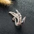 Import Swan Shape Brooch Alloy AAA Cubic Zircon Fashion Elegant Women Brooch for Engagement from China