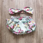 sweet baby clothing satin flower baby bloomers cheap wholesale baby underwear