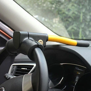 T type Car semi-automatic steering wheel lock anti-theft device security lock 2keys heavy duty locking mechanism prevent theft