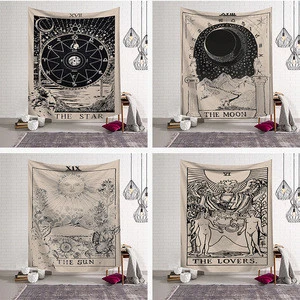 Tarot Tapestry The Moon The Star The Sun Divination tapestry living room home decor  wall hanging tapestry