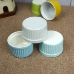 Tarpul High Quality  Porcelain Glazed Bowl Kitchen Ceramic Bakeware Round Cake Ramekin